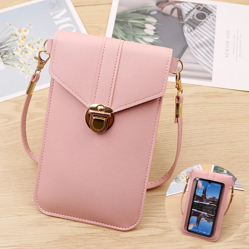 

Cute Style Low MOQ Hasp Women Mobile Crossbody Phone Sling Bags, Accept customized