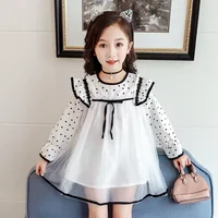 

Girls skirt 2019 autumn style princess dress ruffled fluffy mesh dress