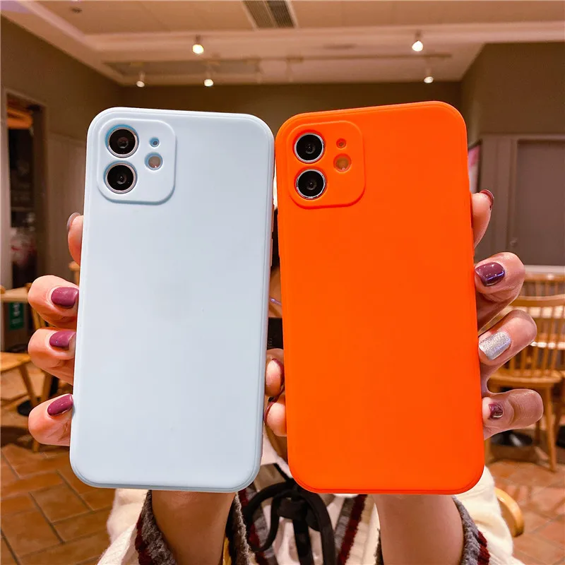

Wholesales Custom Solid Silicone Phone Cover Case for Iphone 11 Pro MAX For IPhone 12 XR XS Shockproof back shell Silicone cover