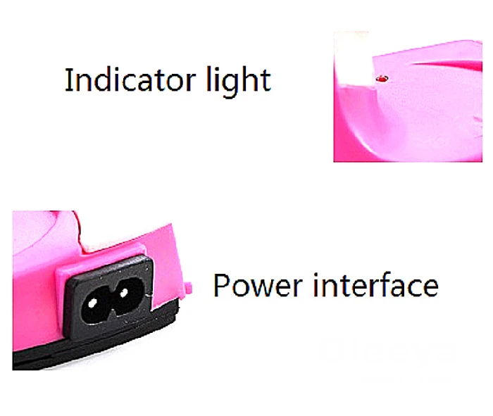 US Plug Pink Color Portable Hot Fix Rhinestone Iron Hot Fix Paper Handheld Electronic Mini Iron With Thermostat Bottom