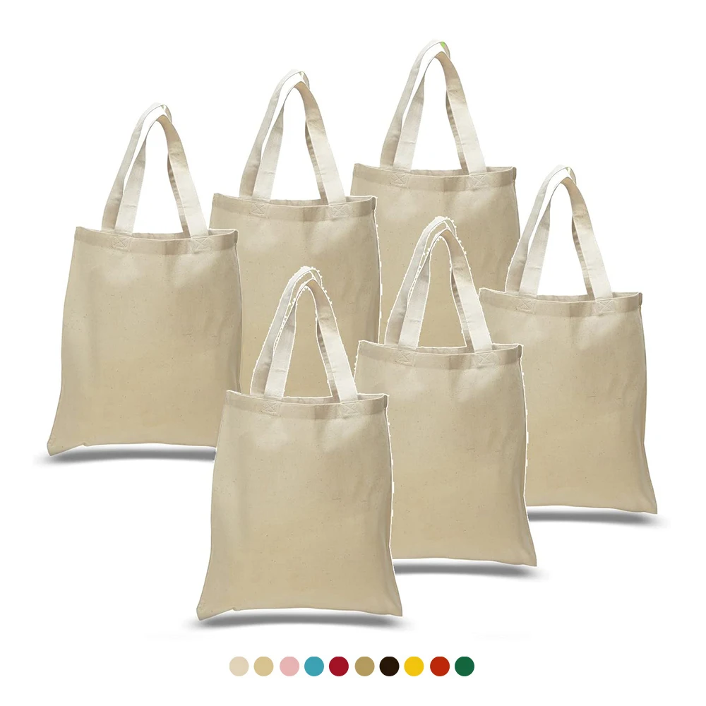 

Reusable Grocery Shopping Canvas Tote Bag Bottom Gusset Washable Grocery Tote Bag with Handles, Any color from our color card