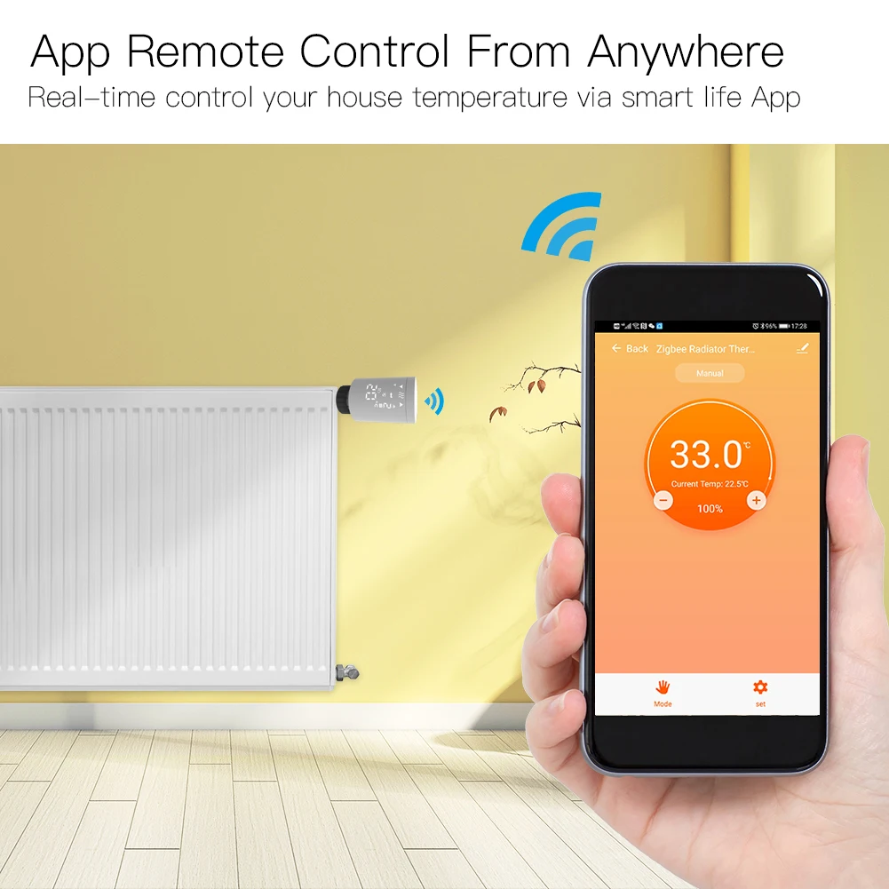 Tuya zigbee wireless wifi digital TRV radiator thermostat - ANKUX.COM