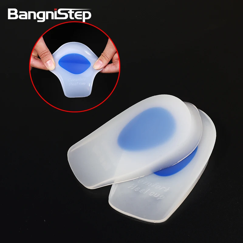

Bangni Soft Comfortable Gel Bule Heel Pad Lifts Relieve Pain Medical Heel Insoles Pads For Bone Spurs
