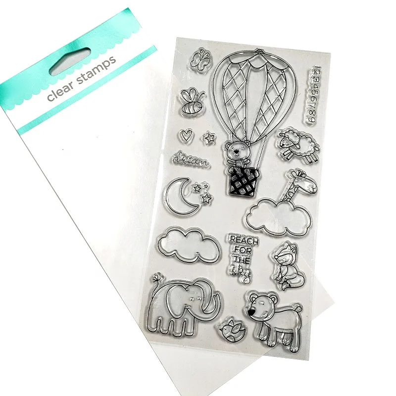 

Hot selling Custom Cling stamp for Card Making Transparent Silicone Stamps Cling rubber Stamp for DIY Scrapbooking Supplies