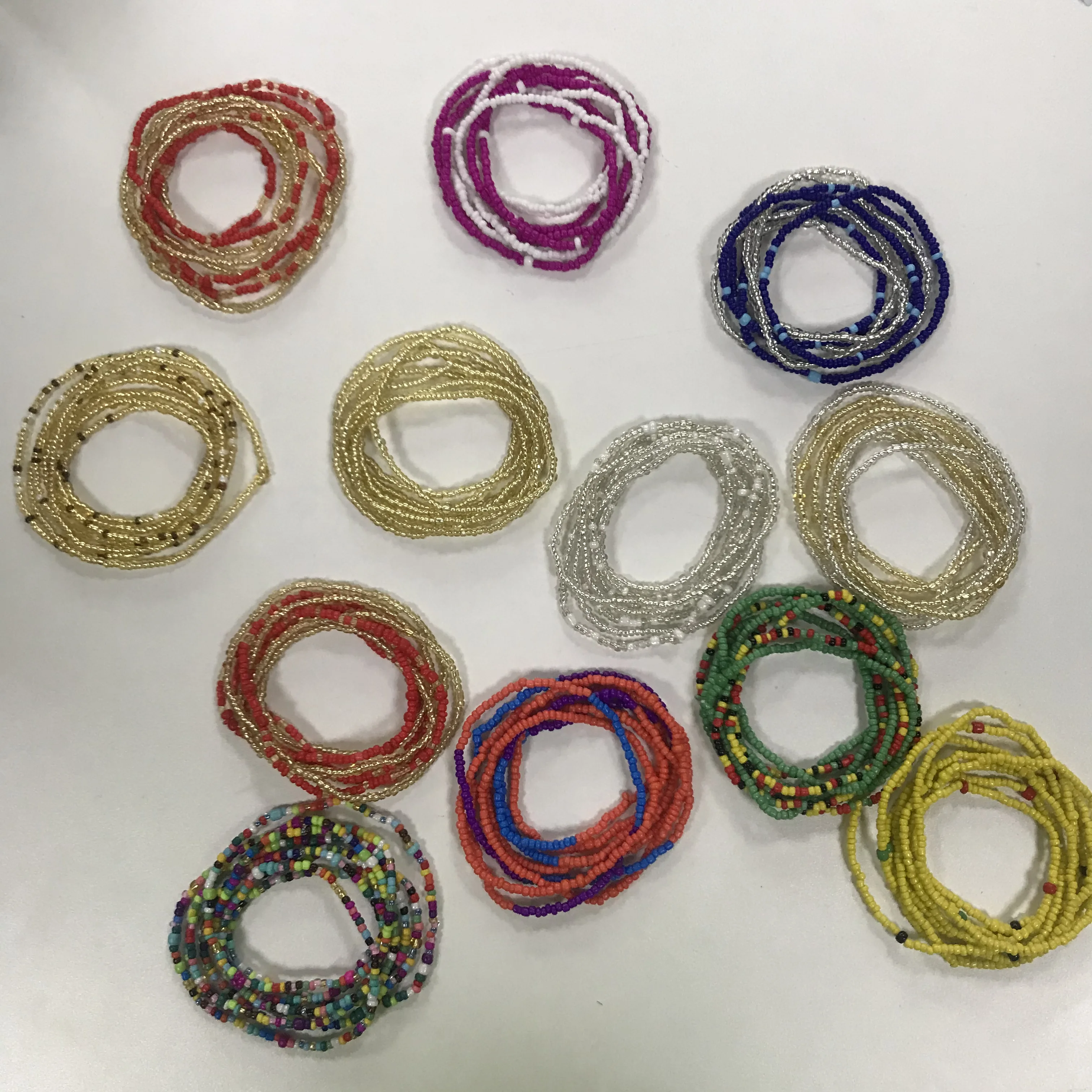 

African Style Waist Beads Jewelry Colorful Accessories, As pictures