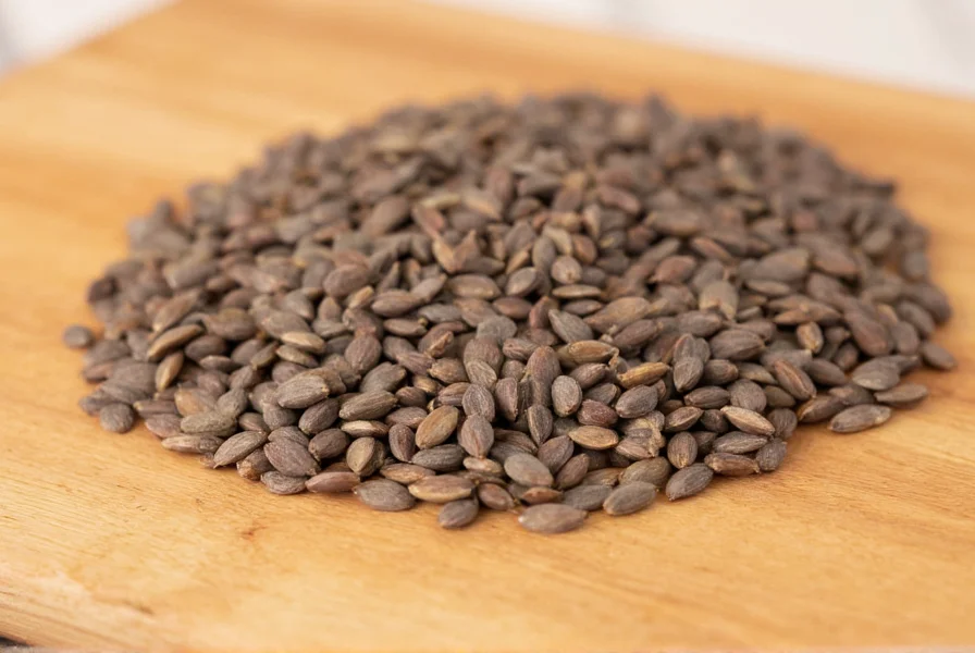 Anise seeds on wooden cutting board