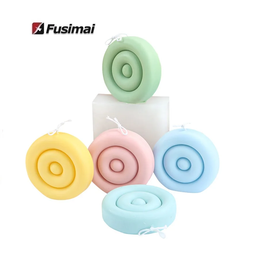 

Fusimai New South Korean Ins Wax Donut Candle Mould 3-Layer Doughnut Silicone Candle Molds, Customized color