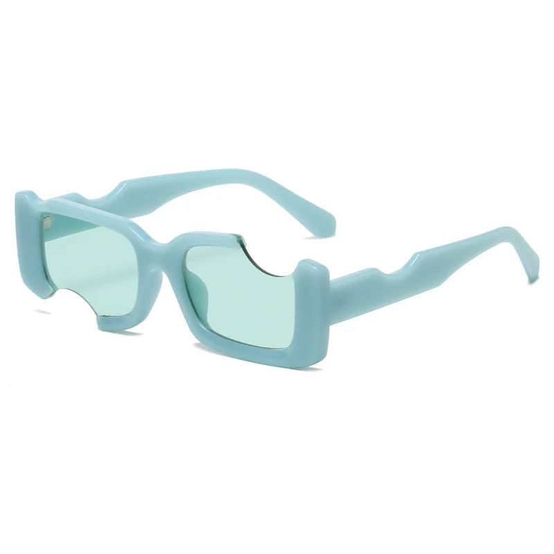 

New personality irregular square frame sunglasses men women trend concave modeling ins sunglass, Picture shows