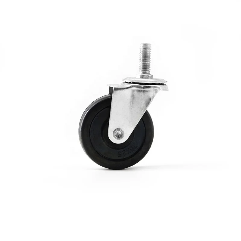 Furniture Casters M8-50 Threaded Stem Swivel Casters Screw Casters Without Brake for t Slot Profile Frame Hospital Cart#7178