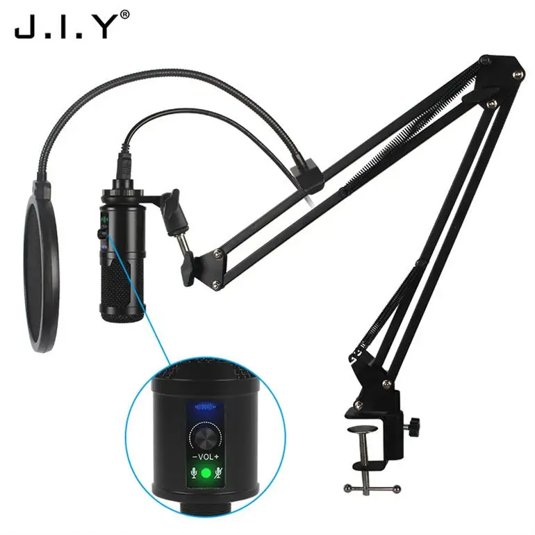 

J.I.Y BM-65 Low Price Desktop Wired Condenser Microphone, Black