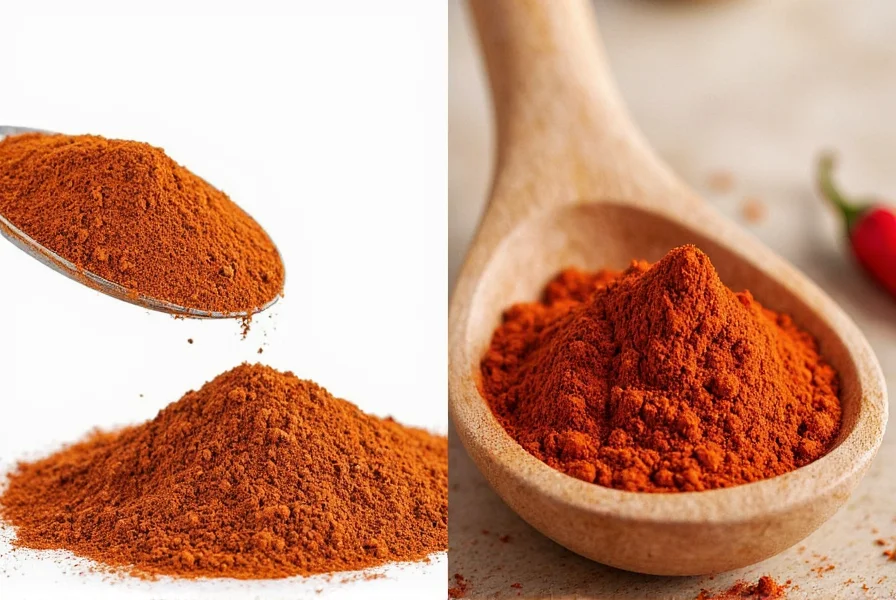 Mixing bowl with various spices including chili powders