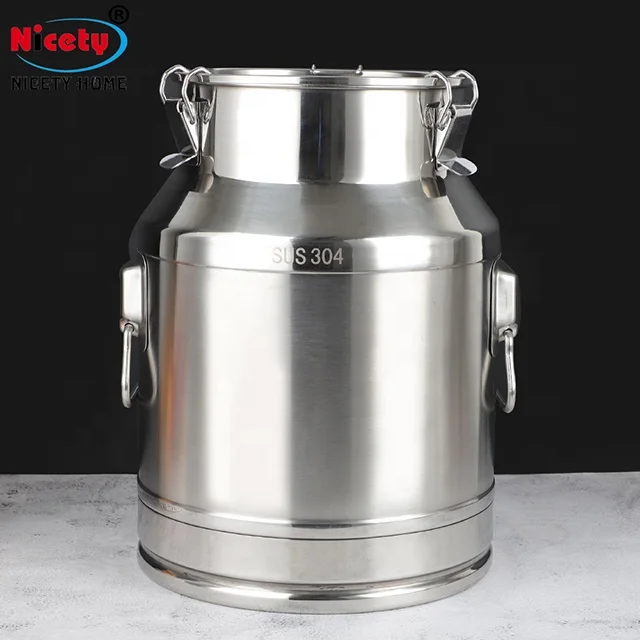 

Milk Cans Bento Sealed Cans Seal SUS Different Capacity Food Jar Big Size Pail Snack Containers with Food Stainless Steel Metal