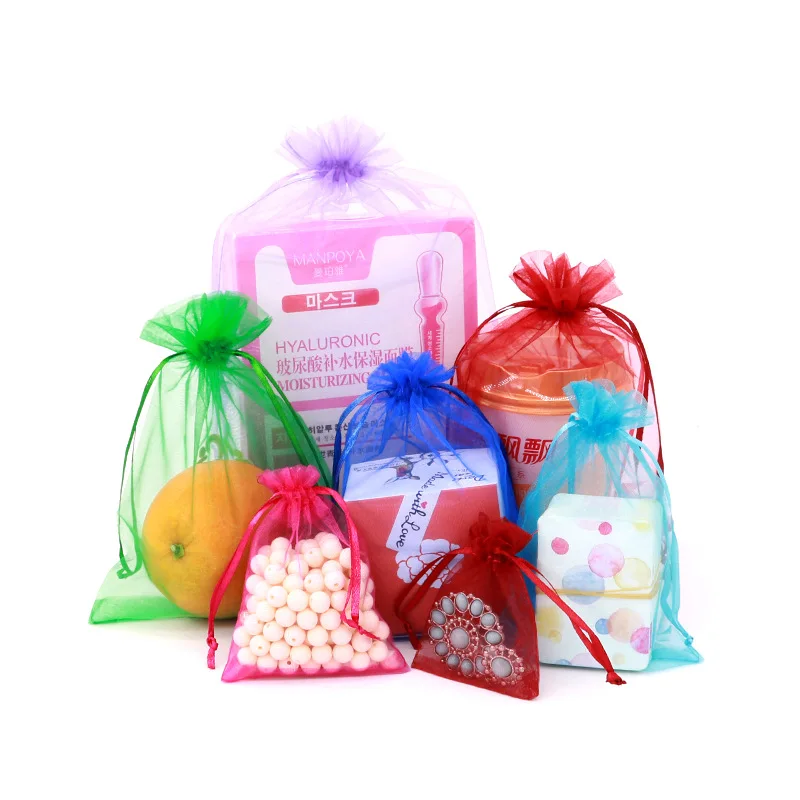 

Factory Direct Sell Stock Goods Organza Christmas Candy Drawstring Bag