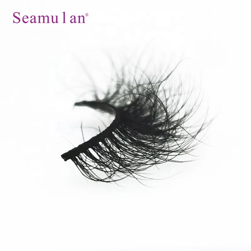 

wholesale private label hot selling 100% real siberian mink fur eyelashes with packing box