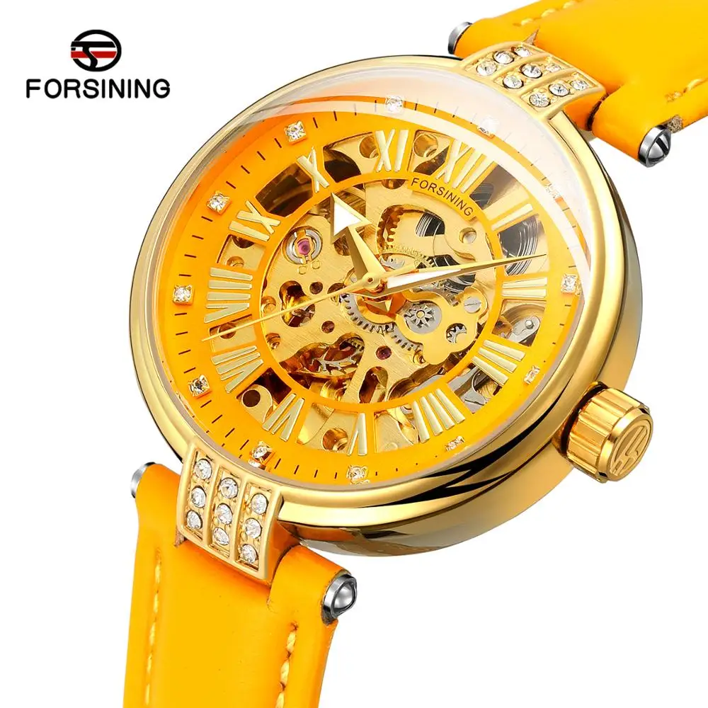Jam Tangan Forsining Watches Women Luxury Brand Automatic Relojes De Mujer  Factory Direct Mechanical Skeleton Ladies Watch Gift