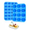 BHD Nonstick BPA Free FDA Approved 24 Cups Silicone Mini Muffin Pan 12 Cup Cupcake Baking Pan
