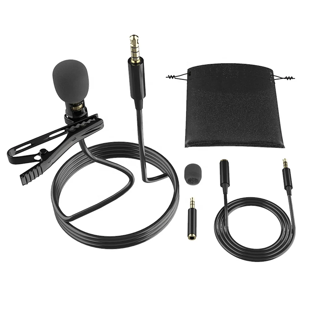 

WIK-YD Free Shipping High Quality Mini Usb To 3.5mm Jack Mic Microphone Small Lavalier Lapel Mic, Black