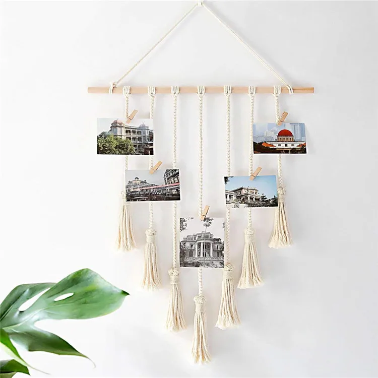 

Pictures Organizer Macrame Wall Hanging Boho Home Decor