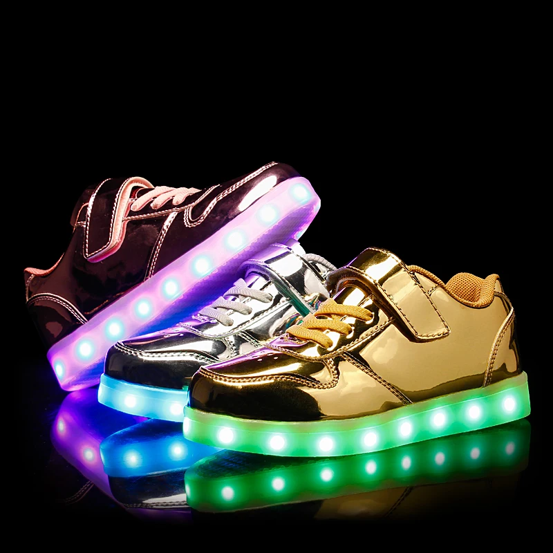 

Size  USB chargering Led Shoes for kids Light Up Sneakers for boys girls Glowing Party Shoes Stage shoes