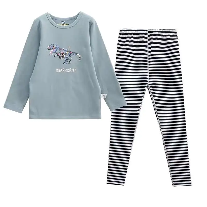 

Kids cartoon pajamas ready to ship children dinosaur print sleepwear