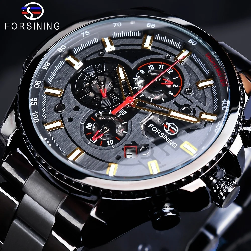 

Forsining 2020 3 Dial Calendar Multifunction Military Luminous Hand Mens Mechanical Sport Automatic Wrist Watch Top Brand Luxury, According to reality