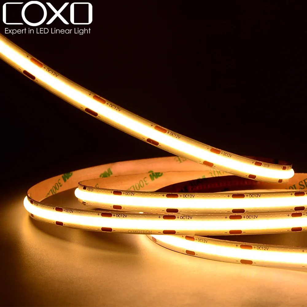 

COXO ce rohs luz led strip light cob 12v 24v 3000k 4000k 6500k 10w tiras luces led