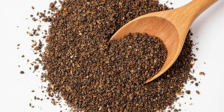 Homemade flatbread sprinkled with black cumin seeds