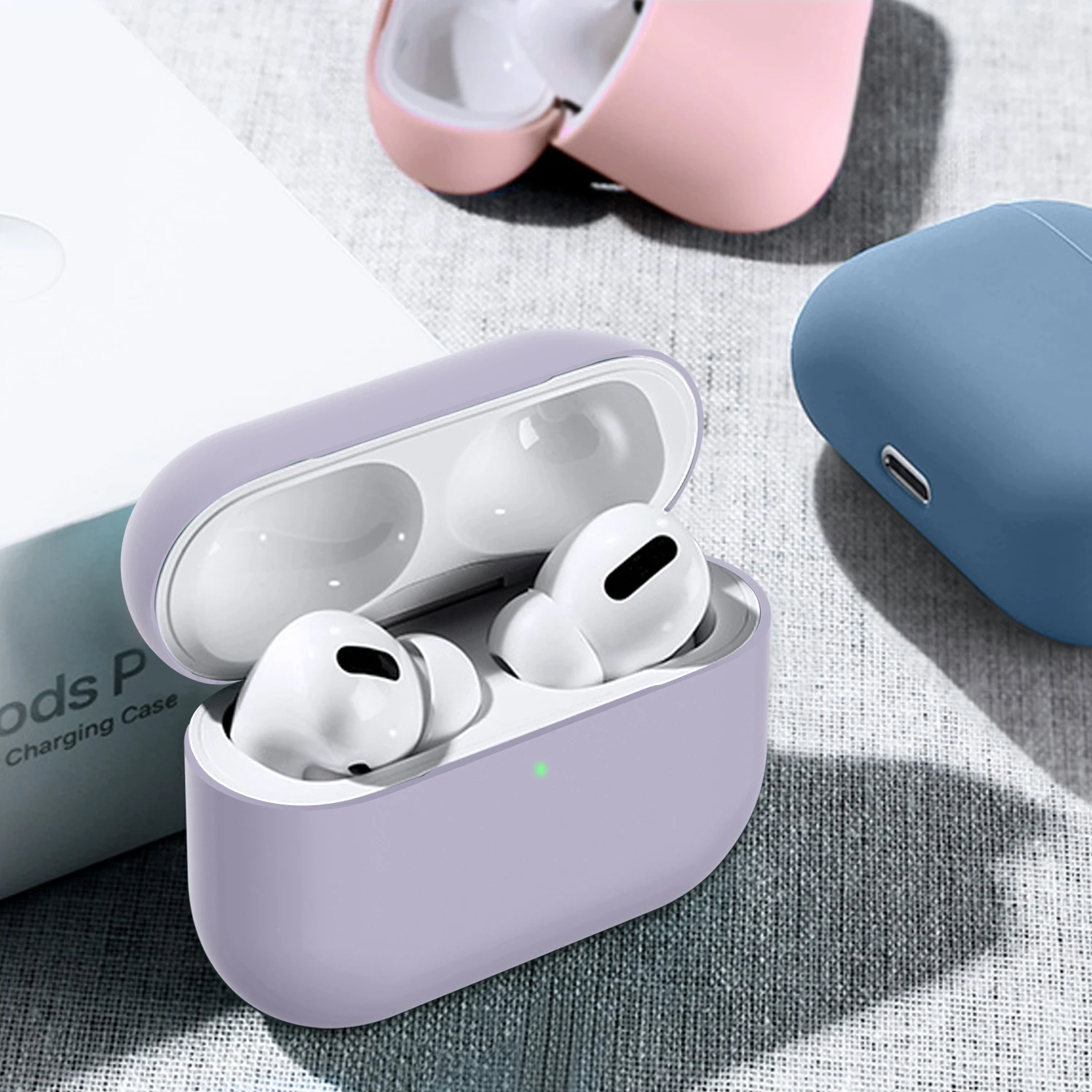 

Earphone Accessories Protective Skin Wholesale case for air pods pro Silicone Cover Case For apple Airpods Pro, 20 colors