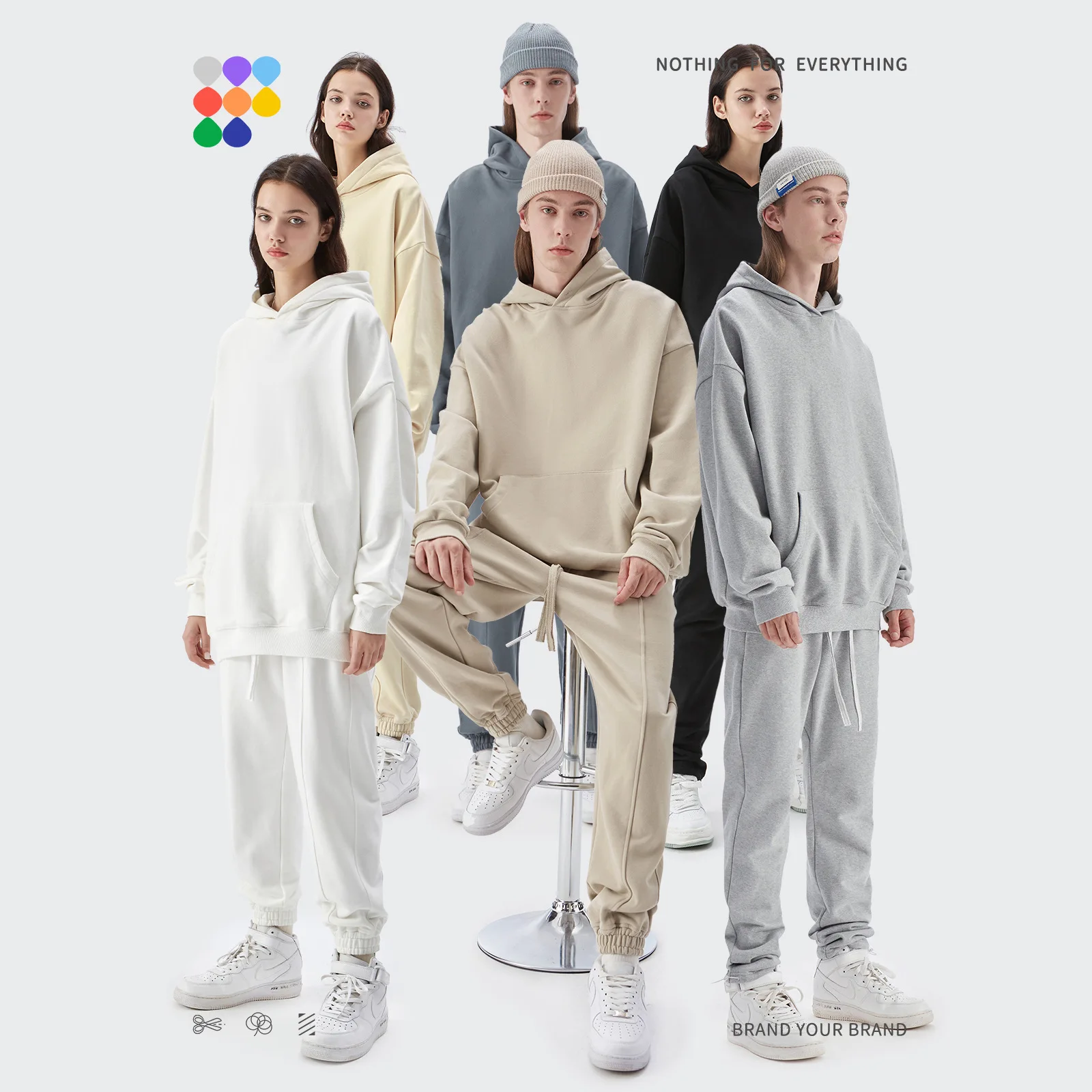 

Free Custom Logo Oversized Sweater Plain Drop Shoulder Sweatshirt 460Grams Heavyweight 100%Cotton Terry Unisex Hoodies