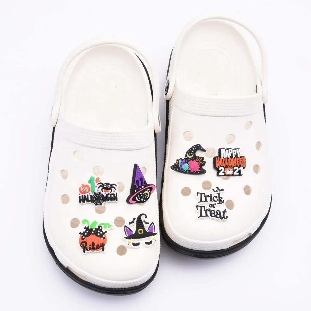 

Halloween nightmare stitch frozen horror PVC shoe charm Custom designer charms for sandal decoration anime pumpkin gift for kid, Jewelry