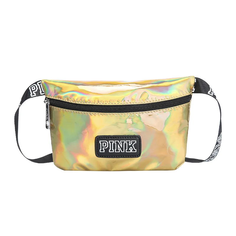 

2020 Amazon Top Sales NEW Fanny Pack Pink Girl Waist Bag Waterproof Pu Laser Heuptas Holographic Pouch Belt Bags, 6 colors