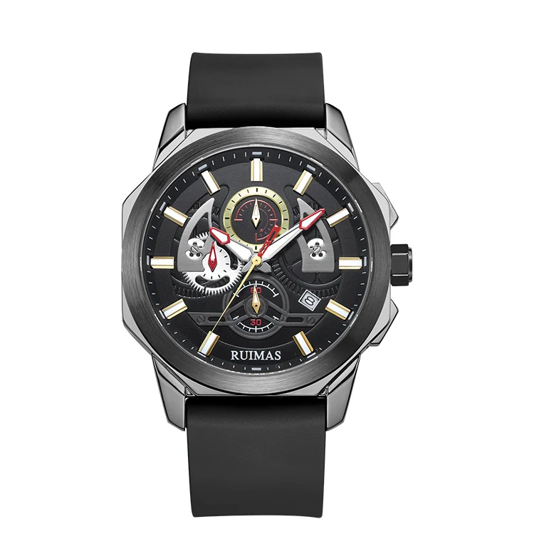 

Locomotive Gear Design Polygonal Case Watch Dial Numbers Watches Army Watches Military For Men Original