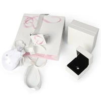 

Wholesale Fashion White Ring Paper Jewelry Box Logo Bangle Box