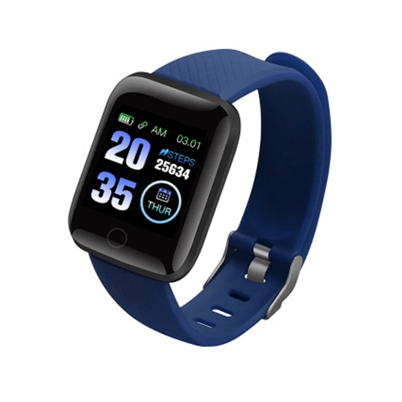 

New Electronic Product 116Plus OEM Android Smart Watch 2021 Popular Men Women Sports Bracelets Wrist Watch Fitness Smart Band, Black / blue / red / purple / green