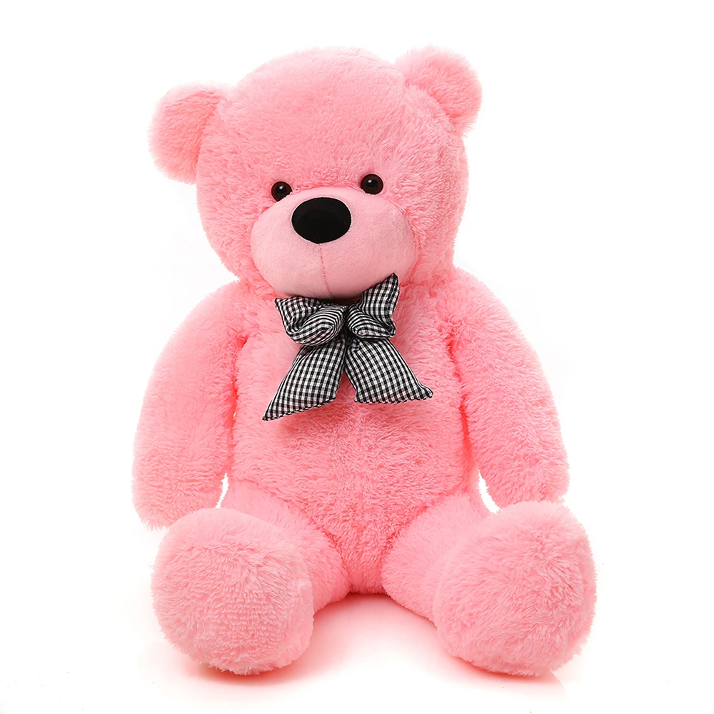 

Free Shipping Big Teddy Bear 300 cm Plush Unstuffed floppy semi-finished Toy Pink for distinctive home decorations Niuniu Daddy