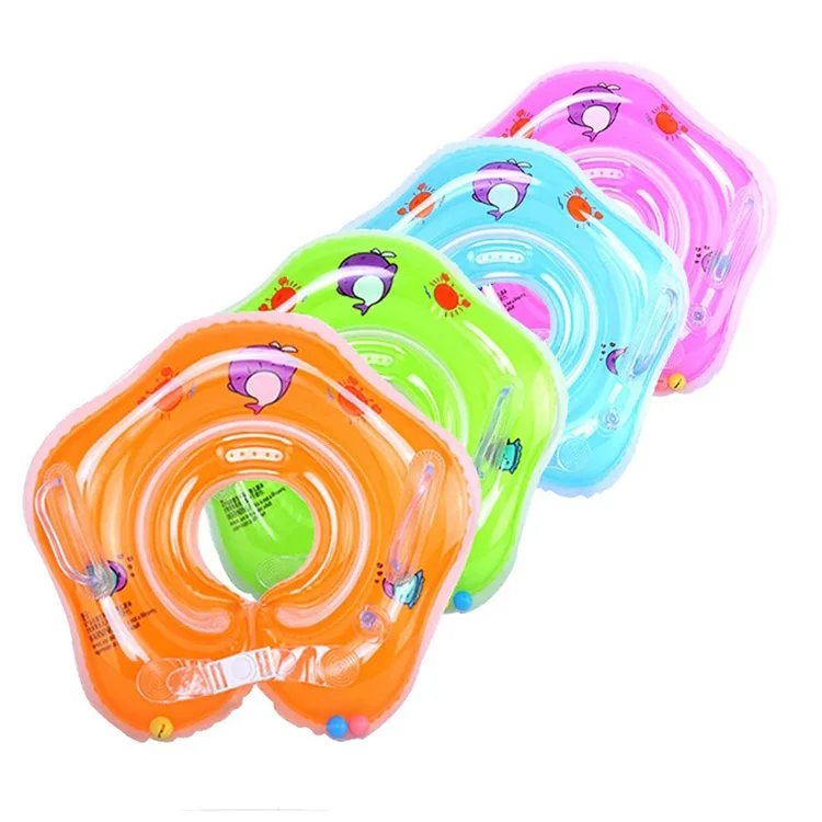 

Wholesale safety inflatable neck swimming ring baby swimming float neck ring, Green orange purple blue