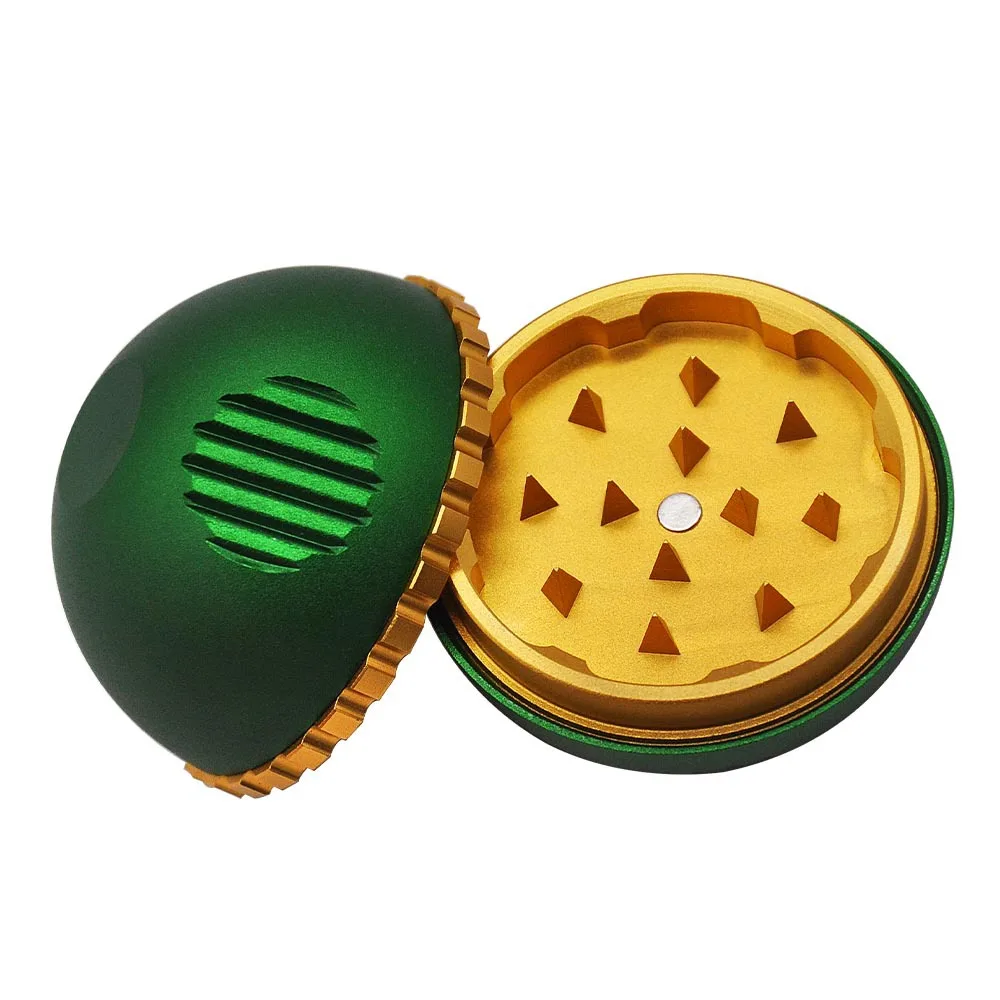 

Hot selling 63mm diameter spherical cigarette grinder aluminum 4-layer grinder ball grinder, Mixed