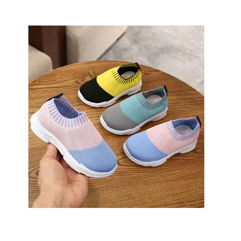 

Wholesale 2019 Double Colors Kids Shoes Fashion Mesh Casual Children Sneakers For Boy Girl Toddler Baby Breathable Sport Shoes, Customer's request