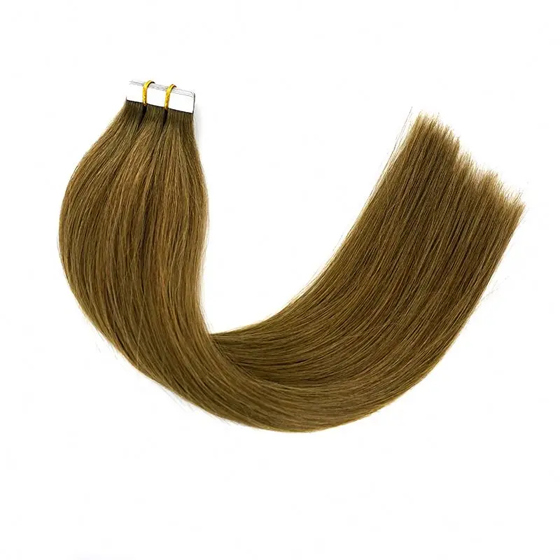 

Ombre 613 Wholesale 8-38 inchs Bundles Skin Weft Tape In Human Long 12A Extension Unprocessed Raw Virgin Russian Straight Hair, Accept customer color chart