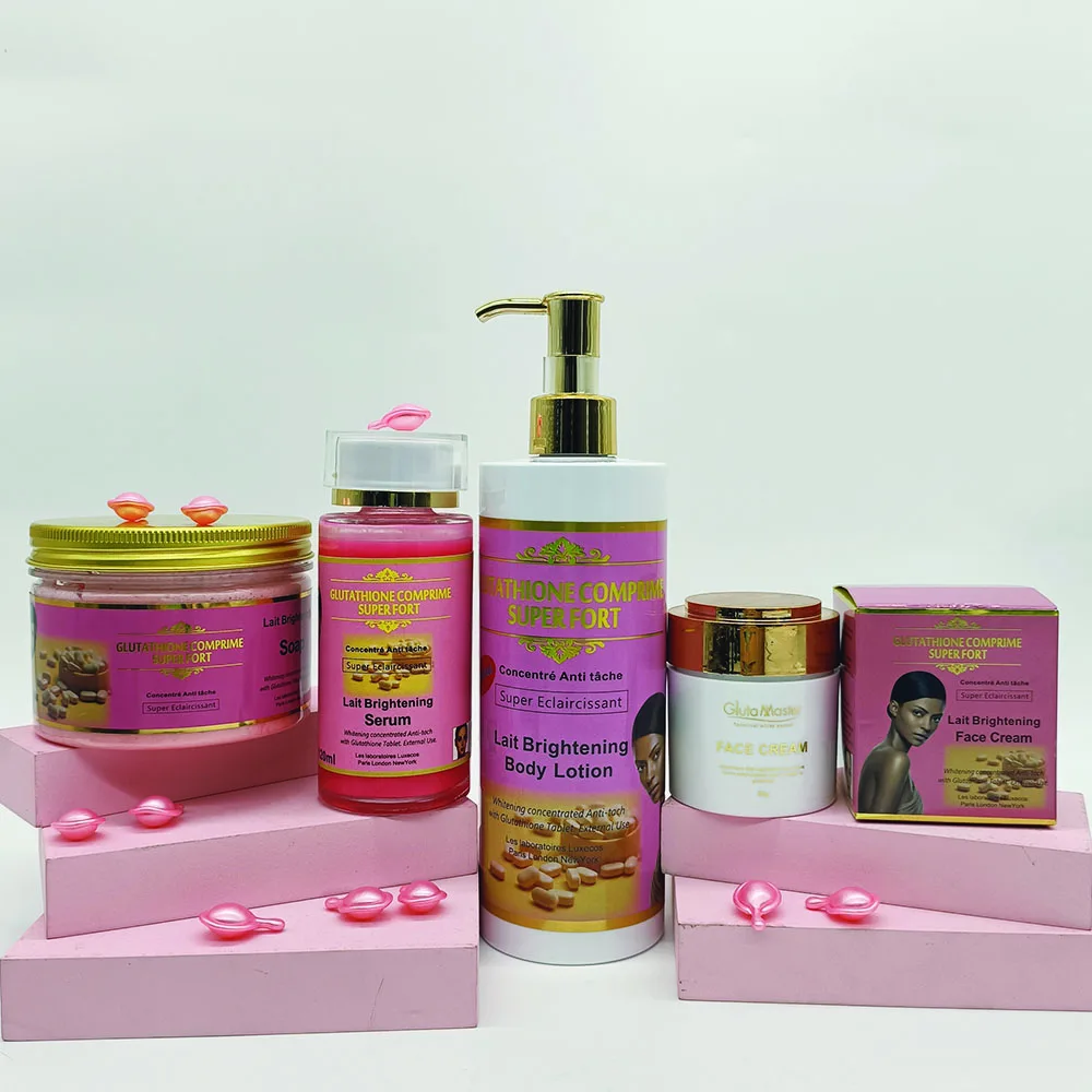 

Gold Supplier Rapid Fading Gluta Rose Super Eclaircissant Skin Care Set Serum For Caramel Skin