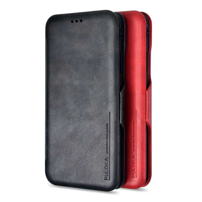

PULOKA Shock Absorption Anti Fall Flip Mobile Cell Phone Wallet Case for iPhone Samsung Case