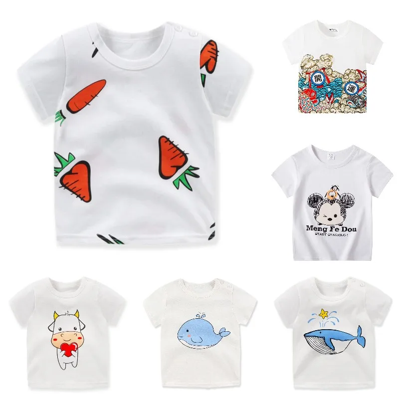 

Summer 2022 new children's short sleeve fresh casual cotton T-shirt