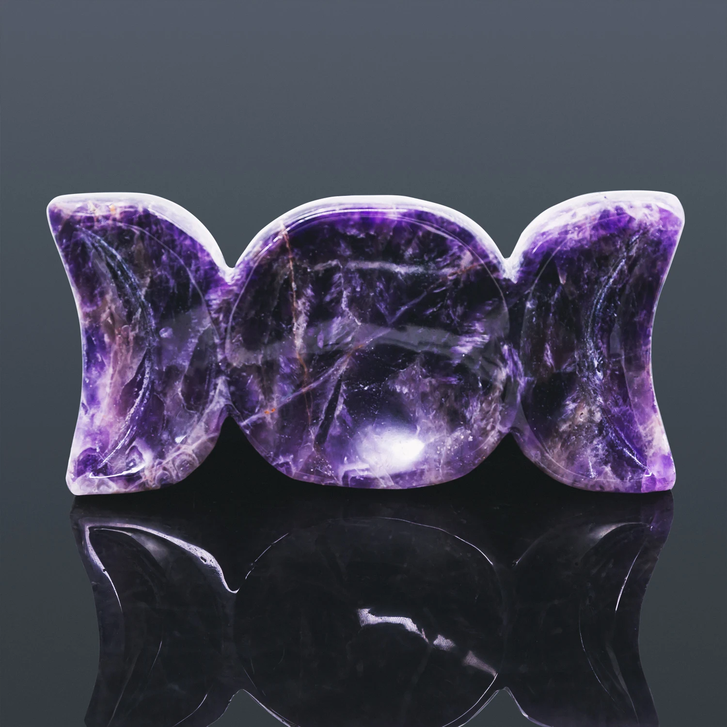 高品质手工雕刻萤石三月圆碗歌唱民间工艺治疗天然水晶