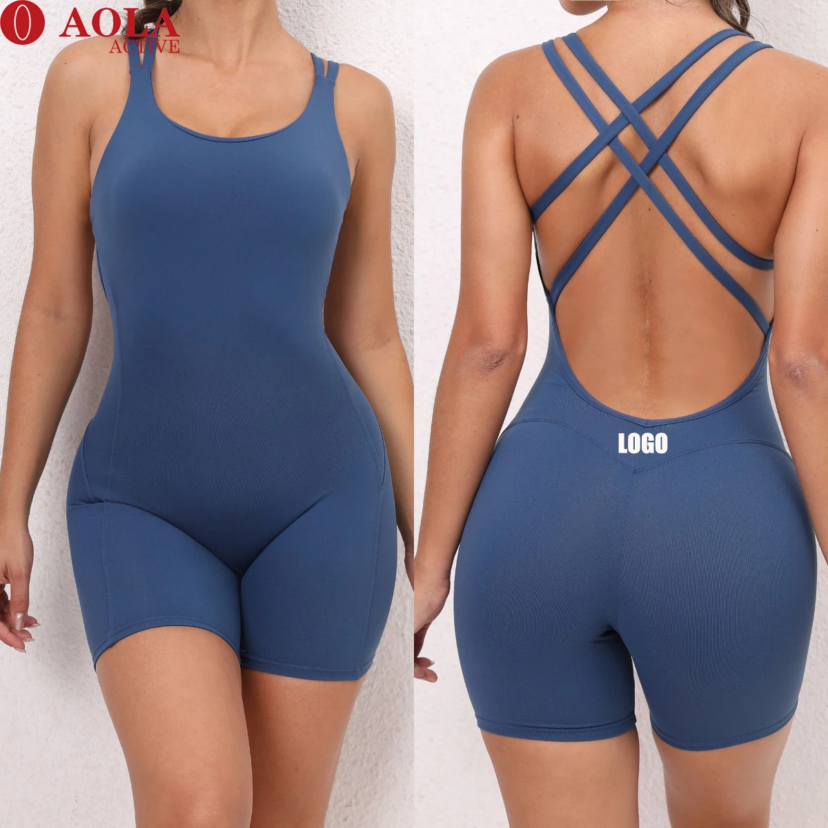 

AOLA Jumpsuit Bodysuit Yoga Fitness Sets Breathable Clothes Yoga Workout Seamless for Women Pants Plus Size Women's Clothing