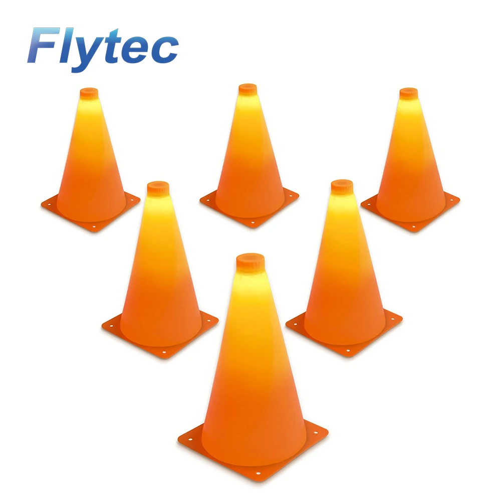 

Plastic LED Light Up Sport Training Marking Cones Soccer Speed Agility Traffic Cones, Orange