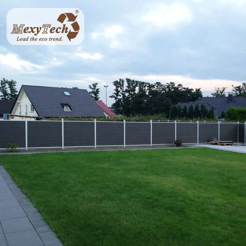 

plastic privacy fence pvc plastic screen fence balcony, Teak,coffee,dark grey