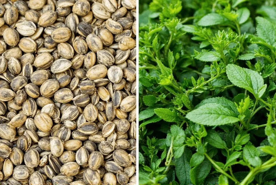 Spice rack with both dried herbs and fresh bundles