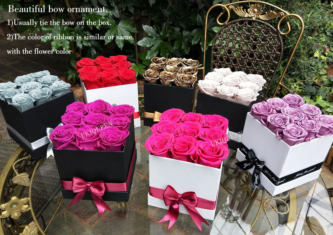 Wholesale Forever Immortal Everlasting Flower Eternelle Gold Eternal Preserved Roses In Gift Box