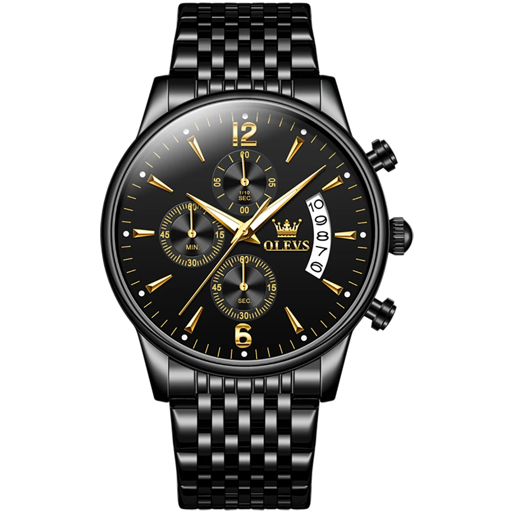 OEM  logo Custom Watch for Men Top Style Reloj Luxury  Fashion Calendar Stainless Steel Man Wrist Watch  Quartz Watches