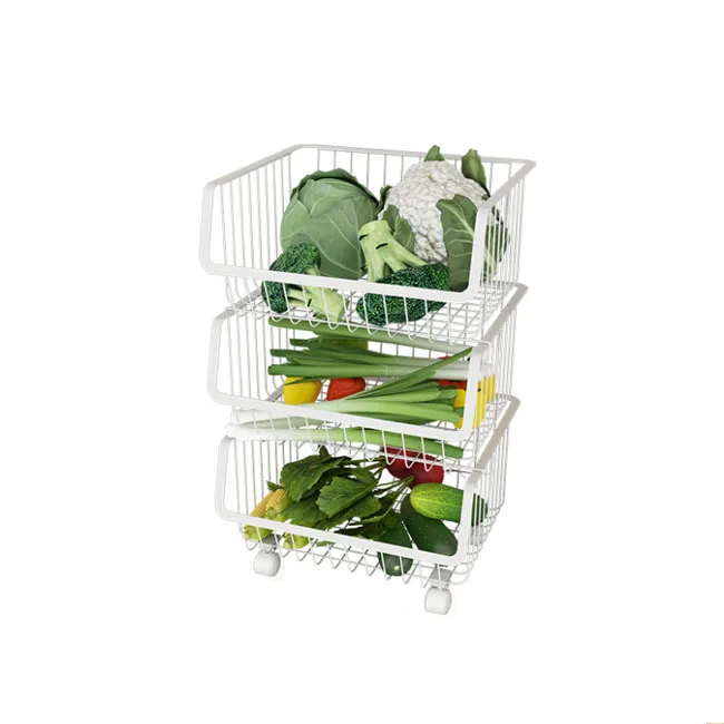 

3 Tier Vegetable Fruit Rack Kitchen Table Board Storage Basket Storage Rack Shelf Potato Bin